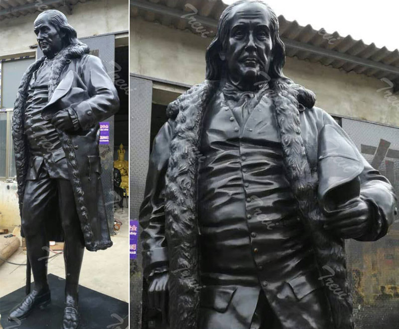 Bronze custom Benjamin Franklin life size sculpture from his photo