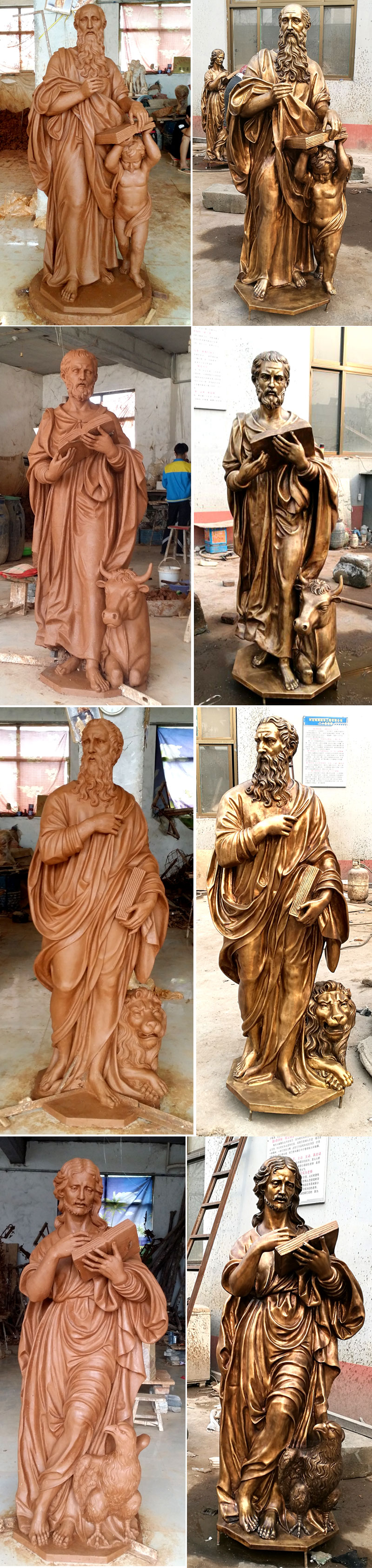 Custom made bronze religious garden statues designs