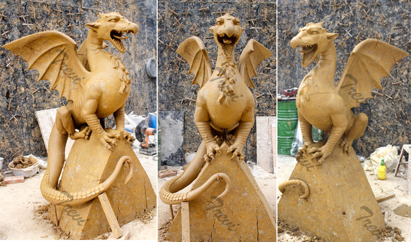 Custom made wildlife gargoyle clay model and bronze statues costs