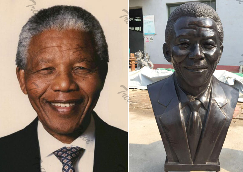 Unique custom bronze bust statues of Nelson Mandela from a photo costs