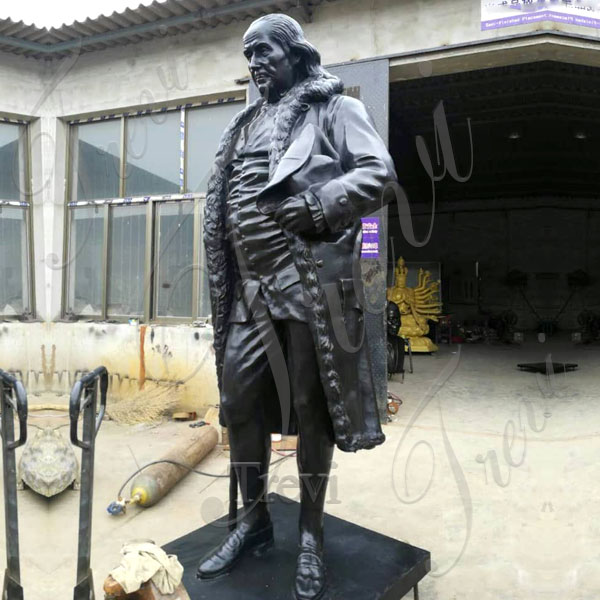 Custom life size bronze sculpture from photo of Benjamin Franklin BOKK-509